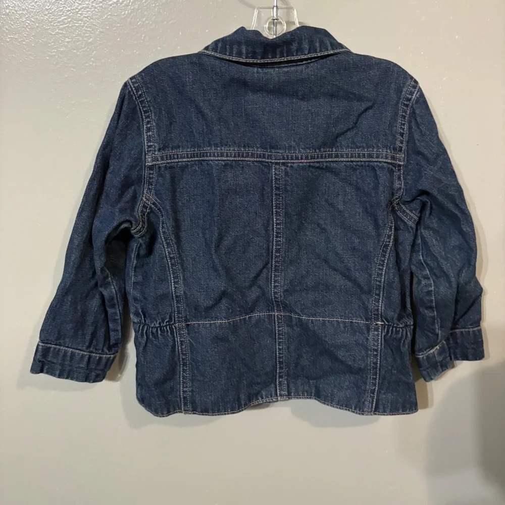 Genuine Kid by Oshkosh Denim Jacket Button Up Pockets Dark Wash (Girls Small)‎